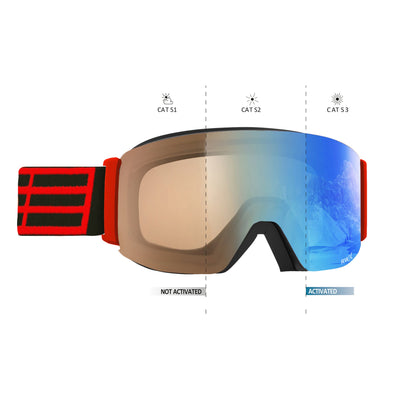 Salice 102 DARWX Double Antifog Mirror Light Adaptive Black-Red